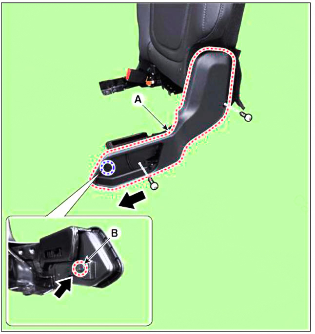 Rear seat back cover - LH